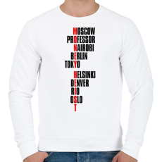 PRINTFASHION Bella Ciao - Nagy Pénzrablás - Money Heist - La Casa de Papel - Férfi pulóver - Fehér