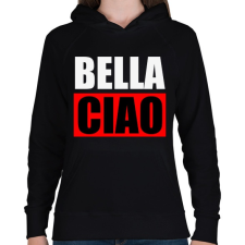 PRINTFASHION Bella ciao - Női kapucnis pulóver - Fekete női pulóver, kardigán