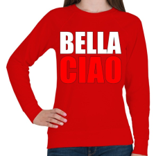 PRINTFASHION Bella ciao - Női pulóver - Piros női pulóver, kardigán
