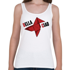 PRINTFASHION Bella Ciao origami - Női atléta - Fehér