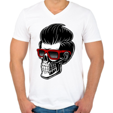 PRINTFASHION Belőtt séró - Férfi V-nyakú póló - Fehér