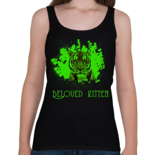 PRINTFASHION beloved kitten - Női atléta - Fekete női trikó