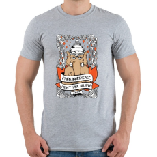 PRINTFASHION Belső béke - Férfi póló - Sport szürke