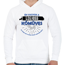 PRINTFASHION Béna pólót kaptam - Kőműves - Férfi kapucnis pulóver - Fehér férfi pulóver, kardigán