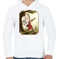 PRINTFASHION Bendzszó béka - Férfi kapucnis pulóver - Fehér