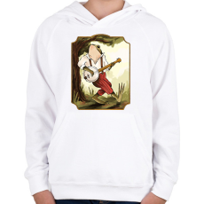 PRINTFASHION Bendzszó béka - Gyerek kapucnis pulóver - Fehér
