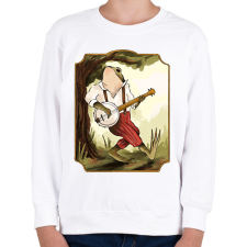 PRINTFASHION Bendzszó béka - Gyerek pulóver - Fehér gyerek pulóver, kardigán