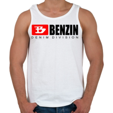 PRINTFASHION benzin - Férfi atléta - Fehér atléta, trikó