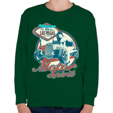 PRINTFASHION Benzin - Gyerek pulóver - Sötétzöld