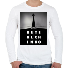 PRINTFASHION Berlin techno - Férfi hosszú ujjú póló - Fehér férfi póló