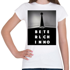 PRINTFASHION Berlin techno - Női póló - Fehér