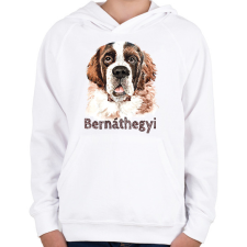 PRINTFASHION Bernáthegyi - Gyerek kapucnis pulóver - Fehér gyerek pulóver, kardigán