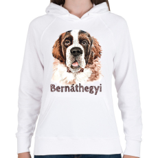 PRINTFASHION Bernáthegyi - Női kapucnis pulóver - Fehér