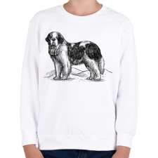 PRINTFASHION Bernáthegyi kutya rajz - Gyerek pulóver - Fehér gyerek pulóver, kardigán