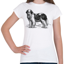 PRINTFASHION Bernáthegyi kutya rajz - Női póló - Fehér női póló
