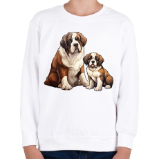 PRINTFASHION Bernáthegyi kutyák - Gyerek pulóver - Fehér