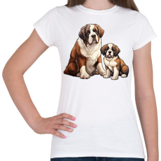 PRINTFASHION Bernáthegyi kutyák - Női póló - Fehér
