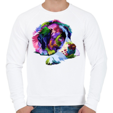 PRINTFASHION Bernáthegyi színesben - Férfi pulóver - Fehér