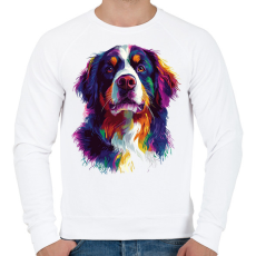 PRINTFASHION Berni Pásztorkutya - Férfi pulóver - Fehér