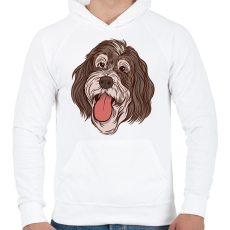 PRINTFASHION Bernipásztor - Férfi kapucnis pulóver - Fehér