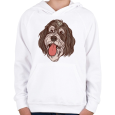 PRINTFASHION Bernipásztor - Gyerek kapucnis pulóver - Fehér