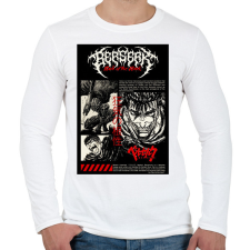 PRINTFASHION Berserk - Guts - Férfi hosszú ujjú póló - Fehér férfi póló