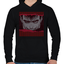 PRINTFASHION BERSERK GUTS - Férfi kapucnis pulóver - Fekete férfi pulóver, kardigán