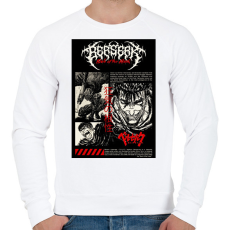 PRINTFASHION Berserk - Guts - Férfi pulóver - Fehér
