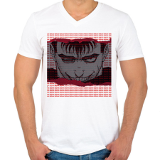 PRINTFASHION BERSERK GUTS - Férfi V-nyakú póló - Fehér férfi póló