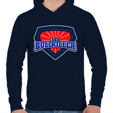PRINTFASHION BEST BULIKILLER - Férfi kapucnis pulóver - Sötétkék
