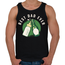 PRINTFASHION Best Dad Ever - Férfi atléta - Fekete atléta, trikó