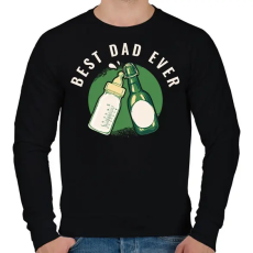 PRINTFASHION Best Dad Ever - Férfi pulóver - Fekete