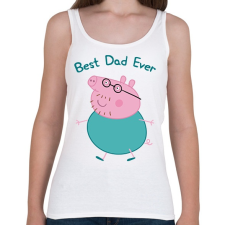 PRINTFASHION Best Dad Ever - Női atléta - Fehér női trikó