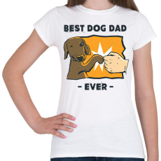PRINTFASHION Best dog dad ever - Női póló - Fehér