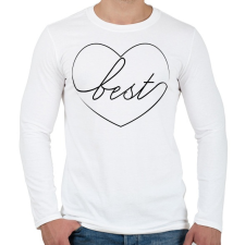 PRINTFASHION best - Férfi hosszú ujjú póló - Fehér férfi póló