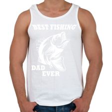 PRINTFASHION Best Fishing - Férfi atléta - Fehér atléta, trikó