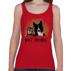 PRINTFASHION best freinds - Női atléta - Cseresznyepiros