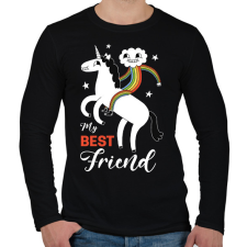 PRINTFASHION Best friend - Férfi hosszú ujjú póló - Fekete férfi póló