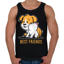PRINTFASHION Best friends - Férfi atléta - Fekete atléta, trikó