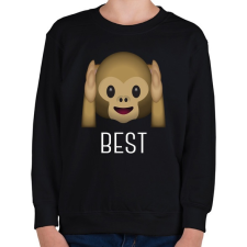PRINTFASHION Best Friends - Monkey 1 - Gyerek pulóver - Fekete gyerek pulóver, kardigán