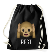 PRINTFASHION Best Friends - Monkey 1 - Sportzsák, Tornazsák - Fekete tornazsák
