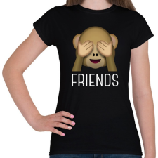 PRINTFASHION Best Friends - Monkey 2 - Női póló - Fekete női póló