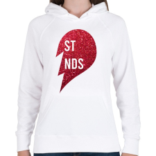 PRINTFASHION Best friends - right - Női kapucnis pulóver - Fehér női pulóver, kardigán