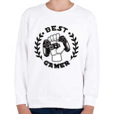 PRINTFASHION Best Gamer - Gyerek pulóver - Fehér