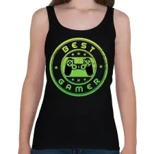 PRINTFASHION Best gamer - Női atléta - Fekete női trikó
