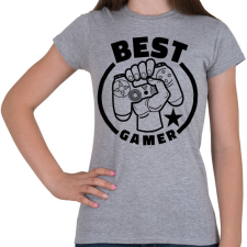 PRINTFASHION Best gamer - Női póló - Sport szürke női póló