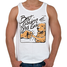 PRINTFASHION Best Golden Dad Ever - Férfi atléta - Fehér atléta, trikó
