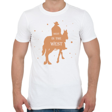 PRINTFASHION Best in the west - Férfi póló - Fehér