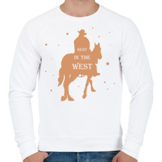 PRINTFASHION Best in the west - Férfi pulóver - Fehér