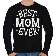 PRINTFASHION Best Mom Ever - Férfi pulóver - Fekete
